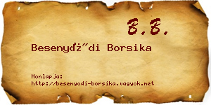 Besenyődi Borsika névjegykártya